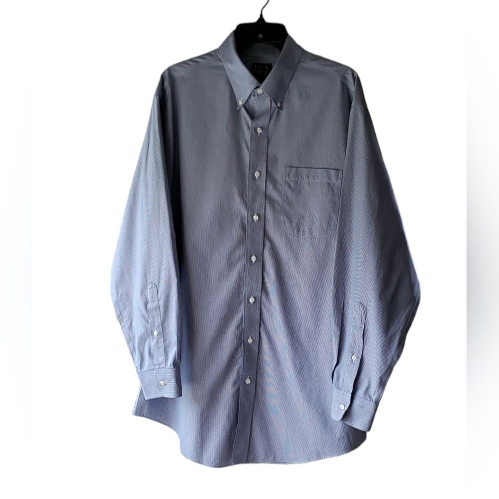 Jos A Banks Tailored Fit Men's 100% Cotton Dress Shirt Size 17 34